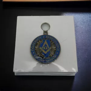 Llavero masónico si se encuentra retorno a la Gran Logia de Illinois Springfield - Imagen 1 de 9