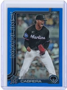 2025 Topps Series 2 - Edward Cabrera #371 Blue Holofoil /150 - Picture 1 of 2