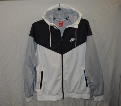 Chaqueta cortavientos transpirable Nike Lite Weight para hombre XLarge negra gris y blanca Foto 1 de 4