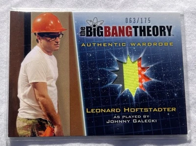 2013 Cryptozoic Big Bang Theory Wardrobe Hoftstadter Johnny Galecki 63/175 Rare - Image 1 of 2