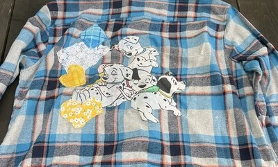 Женская фланелевая рубашка Upcyled Disney XXL Cottagecore Disney 101 далматинец - Изображение 1 из 4