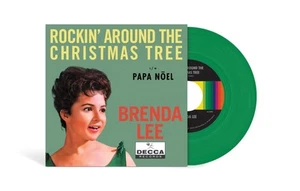 Brenda Lee Rockin' Around The Christmas Tree Translucent Emerald Single (Vinyl) - Picture 1 of 1