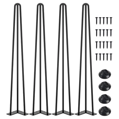 Patas de mesa horquilla 32 pulgadas, 3 varillas de acero de 1/2 pulgada de diámetro de tubo, 800 libras de carga... Foto 1 de 4