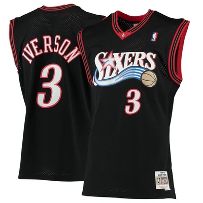 Allen Iverson Hardwood Classics Swingman Jersey - Black