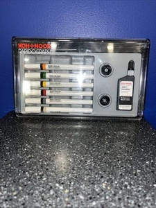 KOH-I-NOOR Rapidograph Technical Artist Pens & Ink Set of 6 (missing 1)3165-SP-7 - Picture 1 of 4