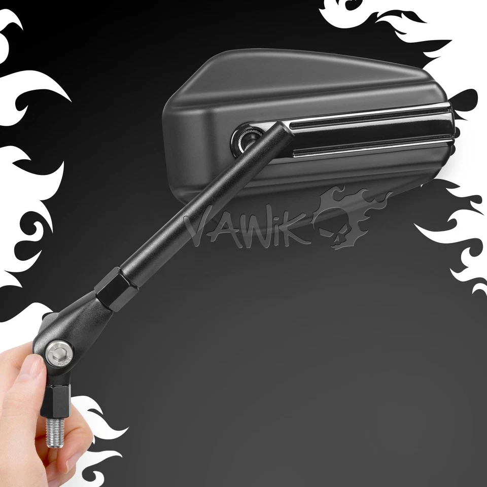 VAWiK Emperor Rear View Mirrors Black Coffin-shaped 10mm 1.5p for BMW R nine T - Изображение 1 из 4