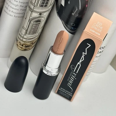 MAC MACXIMAL Sleek Satin Lipstick - 833 CREME D'NUDE - 0.12oz / 3.5 g New in Box - Image 1 of 4