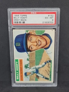 1956 Topps #152 Billy Hoeft Gray Back PSA 6 EX-MT - Picture 1 of 2