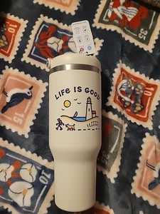 Life Is Good 40 Unzen Nomad S Stahl Becher mit Griff - Bild 1 von 4