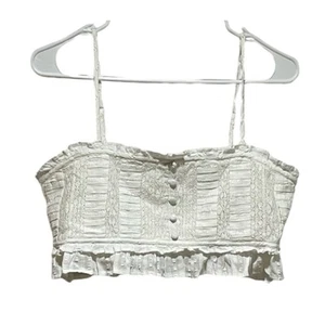 American Eagle Cottagecore Fee Spitze Top Medium 100 % Baumwolle Babydoll - Bild 1 von 5