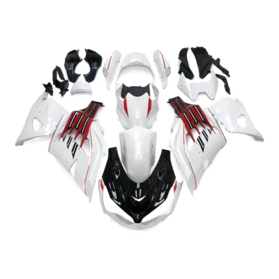Kit de carenado de inyección blanco negro para carrocería Kawasaki Ninja ZX-14R 2012-2021 Foto 1 de 4