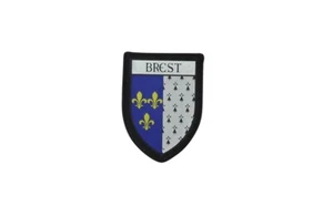 Patch printed embroidery travel souvenir shield crest city france flag brest - Bild 1 von 1