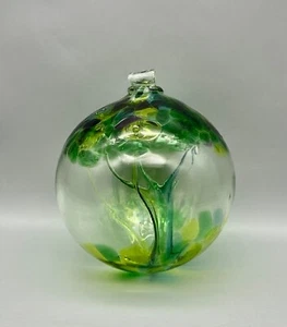 Kitras Art Glass Tree of Enchantment Spring Hand Blown Ball Hanging Glass Orb - Picture 1 of 7
