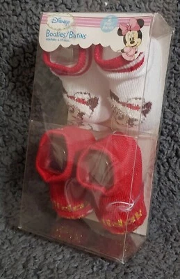 Ботинки Disney — размер 6–12 месяцев — 2 пары — Minnie Mouse — Holiday Magic - Изображение 1 из 4