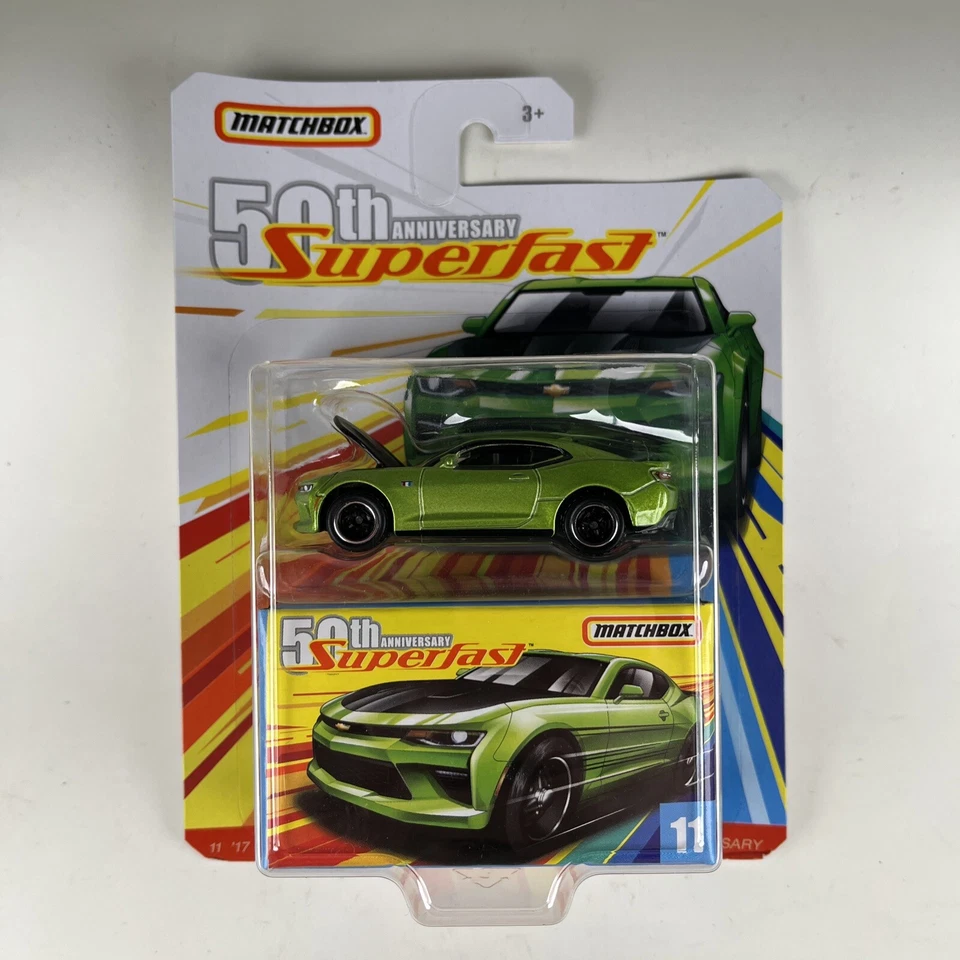 Matchbox 50th Anniversary Superfast 2017 Chevrolet Camaro With Opening Hood