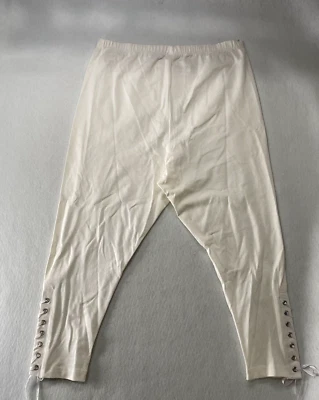 Pantalones Roaman para mujer grandes 18/20 marfil cintura elástica algodón elástico con cordones Foto 1 de 4
