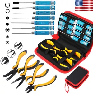 10Pcs RC Tools Kits Screwdriver Pliers Hex Repair Box Set for RC Car Traxxas  - Picture 1 of 11