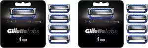 Gillette Labs heated razor spare blade (4 pieces) shaving razor men's 2Sets - Picture 1 of 9