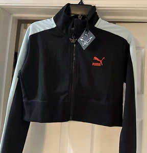 Chaqueta deportiva Puma azul brillante Dua Lipa corta ligera (S) nueva con etiquetas $85 ¡Agotada!! - Imagen 1 de 12