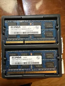 Elpida 4GB(2X2GB) PC3-10600 DDR3-1333MHz non-ECC Unbuffered CL9 240Pin DIMM D-RK - Picture 1 of 2