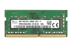 SK hynix 8GB 1Rx8 PC4-2666V-SA1-11 Laptop Memory P/N: HMA81GS6CJR8N-VK Tested - Picture 1 of 3
