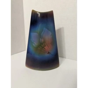 Vintage 1980er große blaue Judith Stiles Studio Kunstkeramik Vase 9 1/4" signiert EUC - Bild 1 von 10