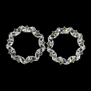 Pendientes De Plata Esterlina 925 Con Gemas De Aguamarina Y Zafiro - Imagen 1 de 13
