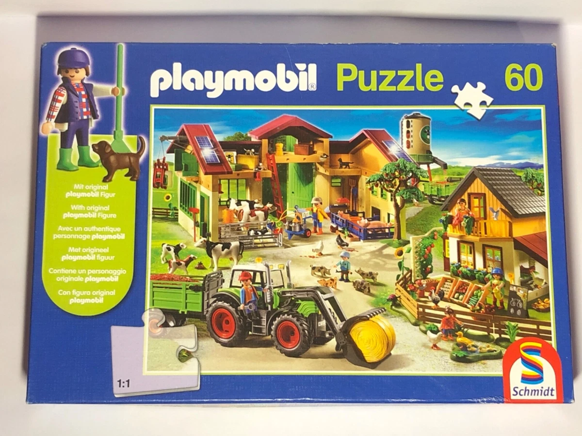 Puzzle Playmobil La Ferme 60 Pièces - Marque Schmidt, Neuf, Fabriqué En Allemagne