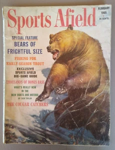 Sports Afield Magazine Feb 1965 Frightful Size Bears 1000s of Bonus Bass BigGame - Foto 1 di 12