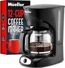 Mueller 12-Cup Drip Coffee Maker, Auto Keep Warm Function, Smart Anti-Drip