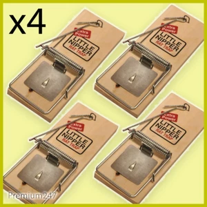 4 X GENUINE LITTLE NIPPER WOODEN RAT TRAPS PEST STOP RAT TRAP Easy to use - Picture 1 of 2