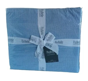 PiuBelle Portugal PiuBelle Queen 3pc Duvet Set, 100% Cotton, Light Blue, New - Picture 1 of 2