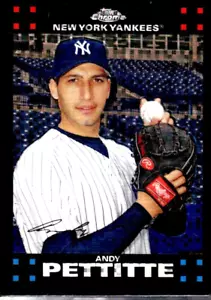 ANDY PETTITTE 2007 TOPPS CHROME XFRACTOR - SP π₯ NY YANKEES - Picture 1 of 2