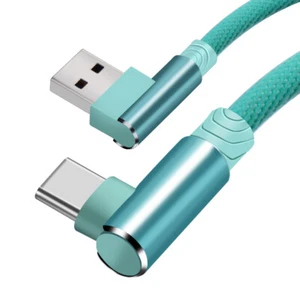 3/6/10Ft USB to Type-C 90 Degree Cable Fast Charger Charging Data Sync Cord Lot - Picture 1 of 15