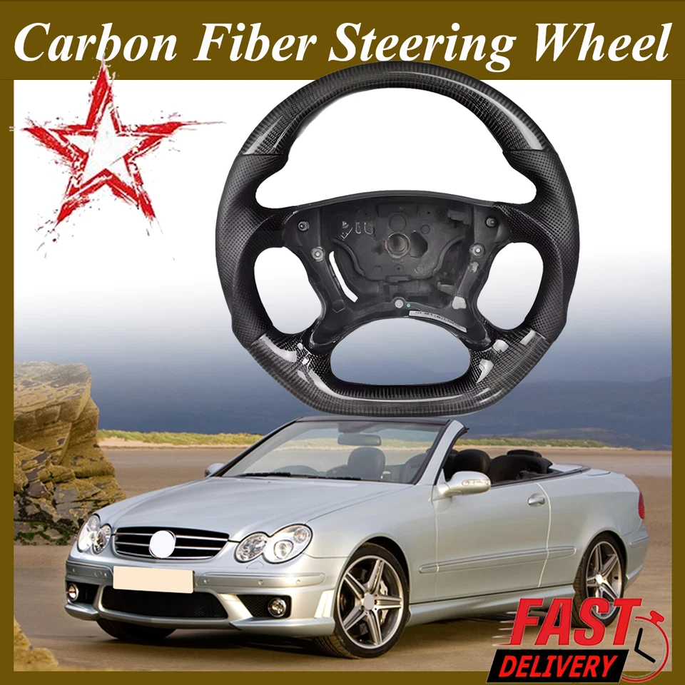 For Mercedes Benz R230 W219 W209 CLK G55 E55 W211 Carbon Fiber Steering Wheel - Изображение 1 из 4