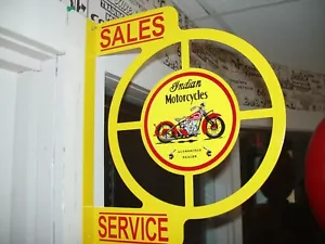LETRERO DE BRIDA DE MONTAJE EN PARED CLÁSICA INDIA DE MOTOCICLETA DÉCADA DE 1950 - Imagen 1 de 3