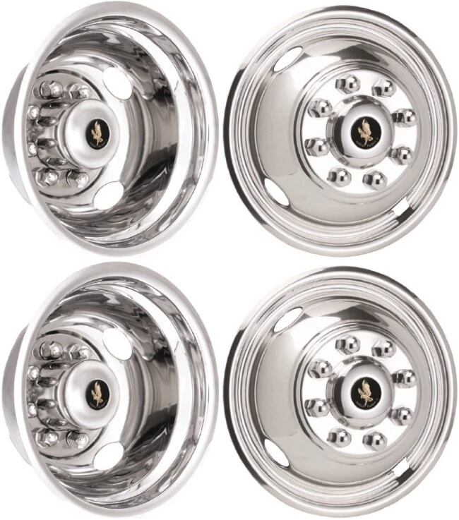 JDF1708 Ford F-350 DRW 17 Inch Stainless Steel Hubcaps/Simulators Set — 第 1/1 张图片
