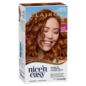 Clairol Nice 'N Easy 6R Natural Light Auburn Permanent Hair Colour - Picture 1 of 8