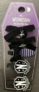 Pinzas para el cabello Wednesday Addams sin abolladuras geniales nuevas - Imagen 1 de 4