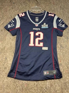 New England Patriots Jersey Women’s Tom Brady#12 Sup Ball Llll Nike On Field S - Picture 1 of 6