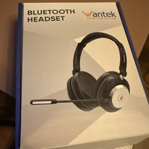 Wantek Wireless Headset with Mic USB Dongle Bluetooth Headphone for Home/Office - Picture 1 of 1