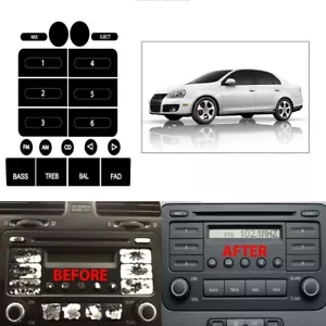 Radio Button recovery sticker set for Volkswagen Jetta Golf 2005 2006 2007-2009 - Picture 1 of 2
