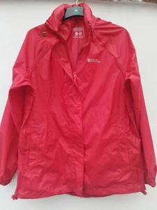 Mountain Warehouse Womens Size 12 Rain Coat Light Fold Away Poncho Style Red - Picture 1 of 4
