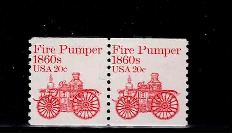 US Scott #1908, par de bombas contra incendios 1981 20c en estado bastante bueno casi nuevo Foto 1 de 1