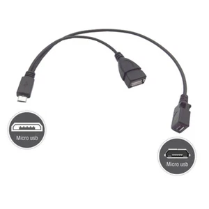 M00 Micro USB Connecteur À USB 2.0 A Douille + Douille Splitter OTG - Photo 1 sur 8