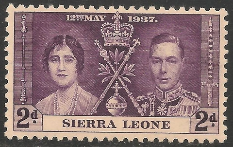 Sierra Leone #171 (CD302) VF MNH - 1937 2p Queen Elizabeth and King George VI Cover
