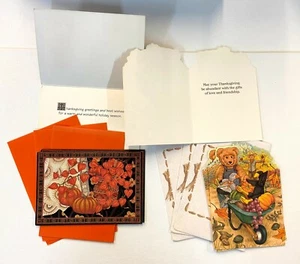 Renaissance Thanksgiving Cards Mixed Set 6 Total Greeting Cards 2 Designs - Picture 1 of 1
