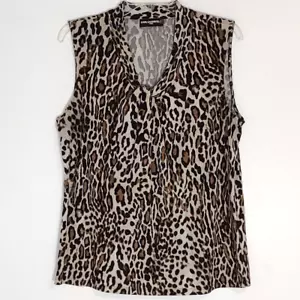 Karl Lagerfeld Leopard Print Halter Top - Picture 1 of 10