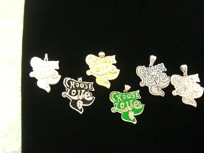 Colgante CHOOSE LOVE, plata de ley 925, varios colores esmaltados disponibles Foto 1 de 4