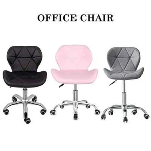 Computer Desk Office Chair with Chrome Legs, Lift, Swivel, and Adjustable Height - Picture 1 of 25
